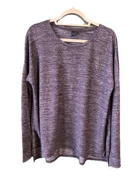 GXF Shirt Womens Size Medium Gray Tunic Pullover Casual Loose Long Sleeve Tee